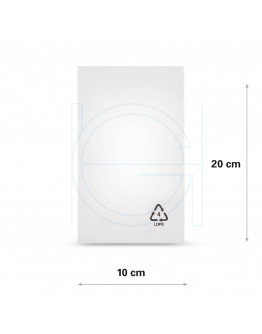 Vlakke zak LDPE, 10x20cm, 25my - 1000x