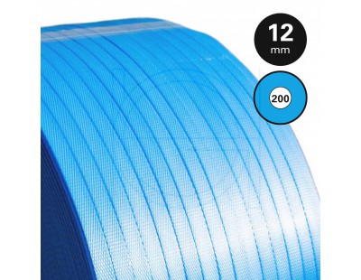 PP Band 12/55 blauw 12mm, kern ø200mm Omsnoeringsband