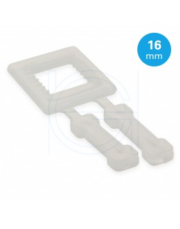 FIXCLIP plastic buckles transparent 16mm, 1000pcs
