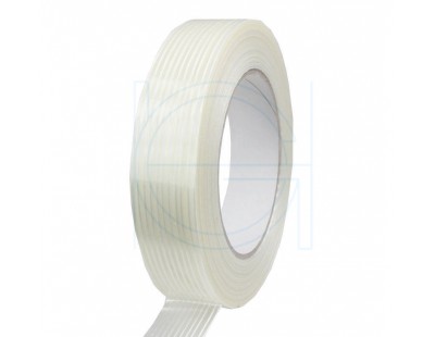 Filament tape 25mm/50m Lengte versterkt met glasvezel, hotmelt lijm