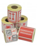 Etiket RED ARROWS: "This side up" 500 pcs per roll Labels