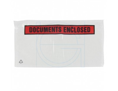 Paklijstenvelop "Documents enclosed" DL 1/3-A4 225x122mm 1.000 stuks Etiketten en signalering