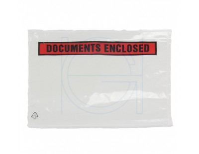 Paklijstenvelop "Documents enclosed " A5 225x165mm 1.000 stuks Etiketten en signalering