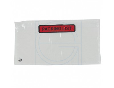 Paklijstenvelop "Packing list"  DL 1/3-A4 225x122mm 1.000 Stuks Etiketten en signalering