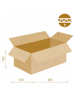Cardboard Box Fefco-0201 SW 265x135x140mm (nr.20)