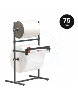 Roll dispenser 75cm for 2 rolls, with 1 cutting system