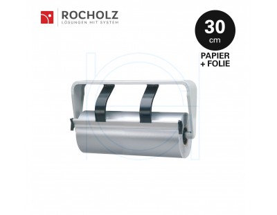 Rolhouder 30cm voor inpakpapier + cellofaanfolie, ondertafelmodel Rocholz Standard  STANDARD serie Hüdig+Rocholz