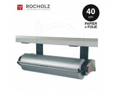 Rolhouder 40cm voor inpakpapier + cellofaanfolie, Ondertafel Rocholz Vario VARIO serie Rocholz rolhouders