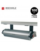 Rolhouder 100cm voor inpakpapier + cellofaanfolie, Ondertafel Rocholz Vario VARIO serie Rocholz rolhouders