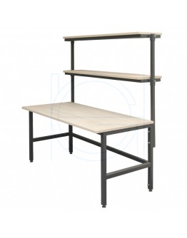 Packing table 160 x 80 cm Budgetline, with 2 shelves