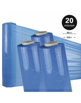 Hand stretch film Blue 20µ / 50cm / 300m