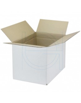 Cardboard box M4 Fefco-0201 white 385x285x300mm 