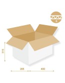 Vouwdoos Fefco-0201 EG wit 400x285x315mm Karton, Dozen & Papier