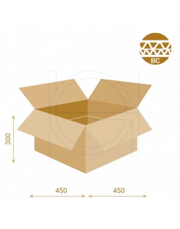 Cardboard Box Fefco-0201 DW 450x450x300mm (Nr.60)