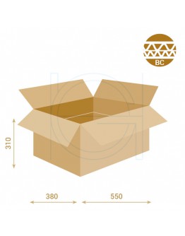 Cardboard Box Fefco-0201 DW 550x380x310mm (Nr. 70)