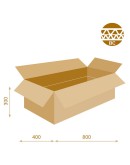 Cardboard Box Fefco-0201 DW 800x400x300mm (Nr. 80) Cardboars, Boxes & Paper