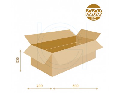 Cardboard Box Fefco-0201 DW 800x400x300mm (Nr. 80) Cardboars, Boxes & Paper