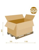 Cardboard Palletbox DG Europallet 1185x785x800mm Cardboars, Boxes & Paper