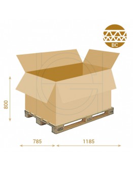 Cardboard Palletbox DG Europallet 1185x785x800mm