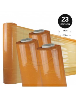 Handwikkelfolie Oranje 23µ / 50cm / 270mtr 