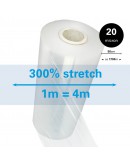 Machine stretch film 300% Powerstretch 20µm / 50cm / 1.700m transparent Stretch film rolls