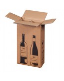 Wine bottle box for 2 bottles 204x108x368mm Wine shipping boxes