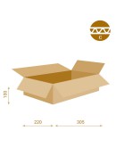 Vouwdoos Fefco-0201 EG 305x220x100mm (A4+) Karton, Dozen & Papier