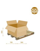Cardboard Palletbox 1/2 Europallet 780x560x560mm Cardboars, Boxes & Paper