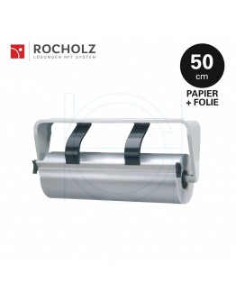 Rolhouder 50cm voor inpakpapier + cellofaanfolie, ondertafelmodel Rocholz Standard