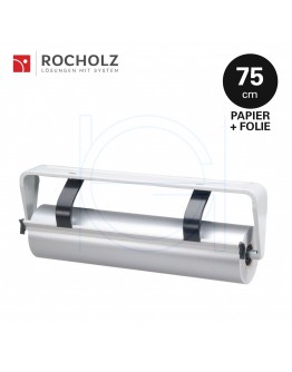 Rolhouder 75cm voor inpakpapier + cellofaanfolie, ondertafelmodel Rocholz Standard