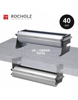 Rolhouder 40cm voor inpakpapier + cellofaanfolie, tafel / ondertafel, Rocholz ZAC