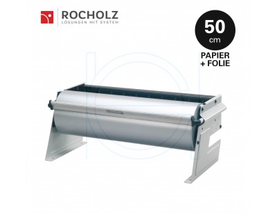 Rolhouder 50cm voor inpakpapier + cellofaanfolie, tafel / ondertafel, Rocholz ZAC ZAC serie Rocholz rolhouders