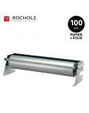 Rolhouder 100cm voor inpakpapier + cellofaanfolie, tafel / ondertafel, Rocholz ZAC ZAC serie Rocholz rolhouders