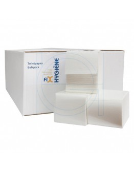Toiletpapier FIX-HYGIËNE bulkpack cellulose 2 laags 11x18cm 40 x 225vel in doos