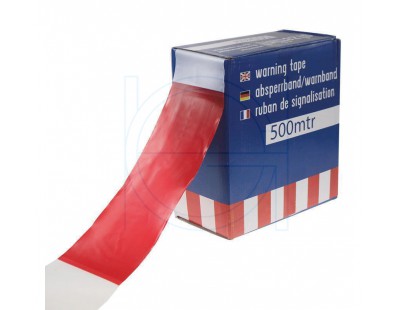 Afzetlint rood-wit 75mm x 500m, 35my Etiketten en signalering