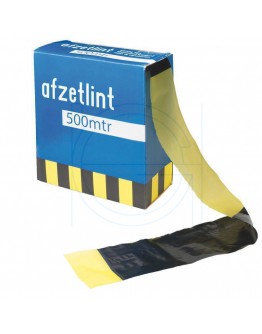 Barrier tape yellow-black 75mm/500m