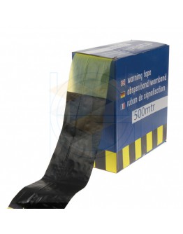 Barrier tape yellow-black 75mm/500m