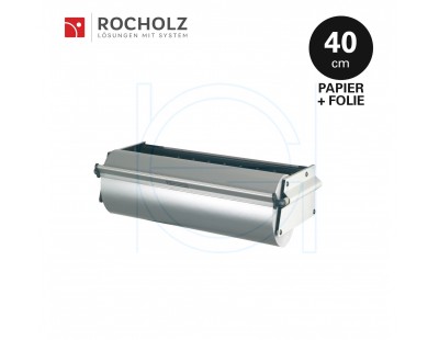 Rolhouder 40cm voor inpakpapier + cellofaanfolie, wandmodel Rocholz ZAC ZAC serie Rocholz rolhouders