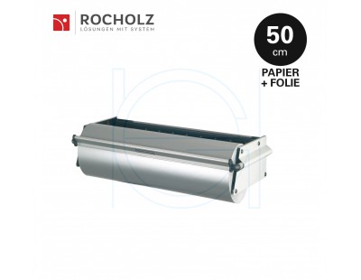 Rolhouder 50cm voor inpakpapier + cellofaanfolie, wandmodel Rocholz ZAC ZAC serie Rocholz rolhouders
