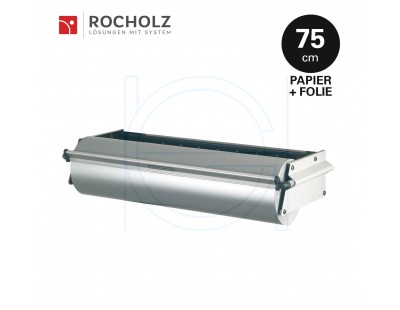 Rolhouder 75cm voor inpakpapier + cellofaanfolie, wandmodel Rocholz ZAC ZAC serie Rocholz rolhouders