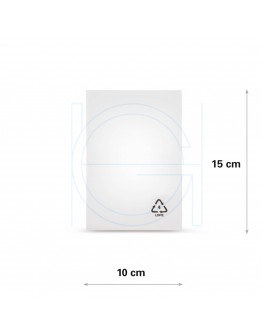 Vlakke zak LDPE, 10x15cm, 50my - 1000x