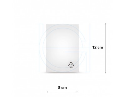 Flat poly bags LDPE, 08x12cm, 50my - 5000x PE Film 