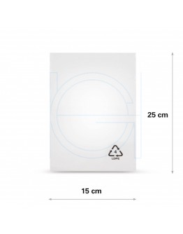 Vlakke zak LDPE, 15x25cm, 50my - 1000x