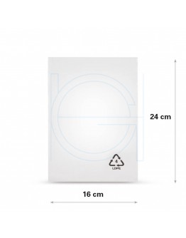 Vlakke zak LDPE, 16x24cm, 25my - 1000x
