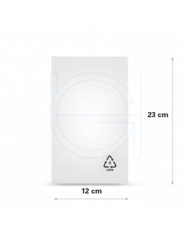 Vlakke zak LDPE, 12x23cm, 50my - 1000x