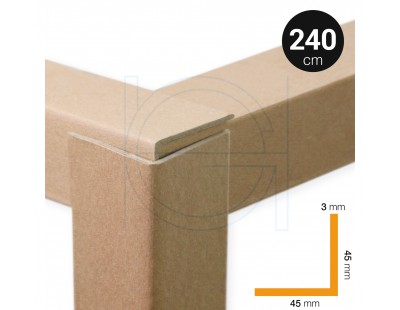 Cardboard corner profiles  ECO 45mm x 240 cm - 100pcs Protective materials