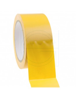 Bouwtape PVC geel 50mm/33m, 150my