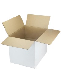 White cardboard boxes
